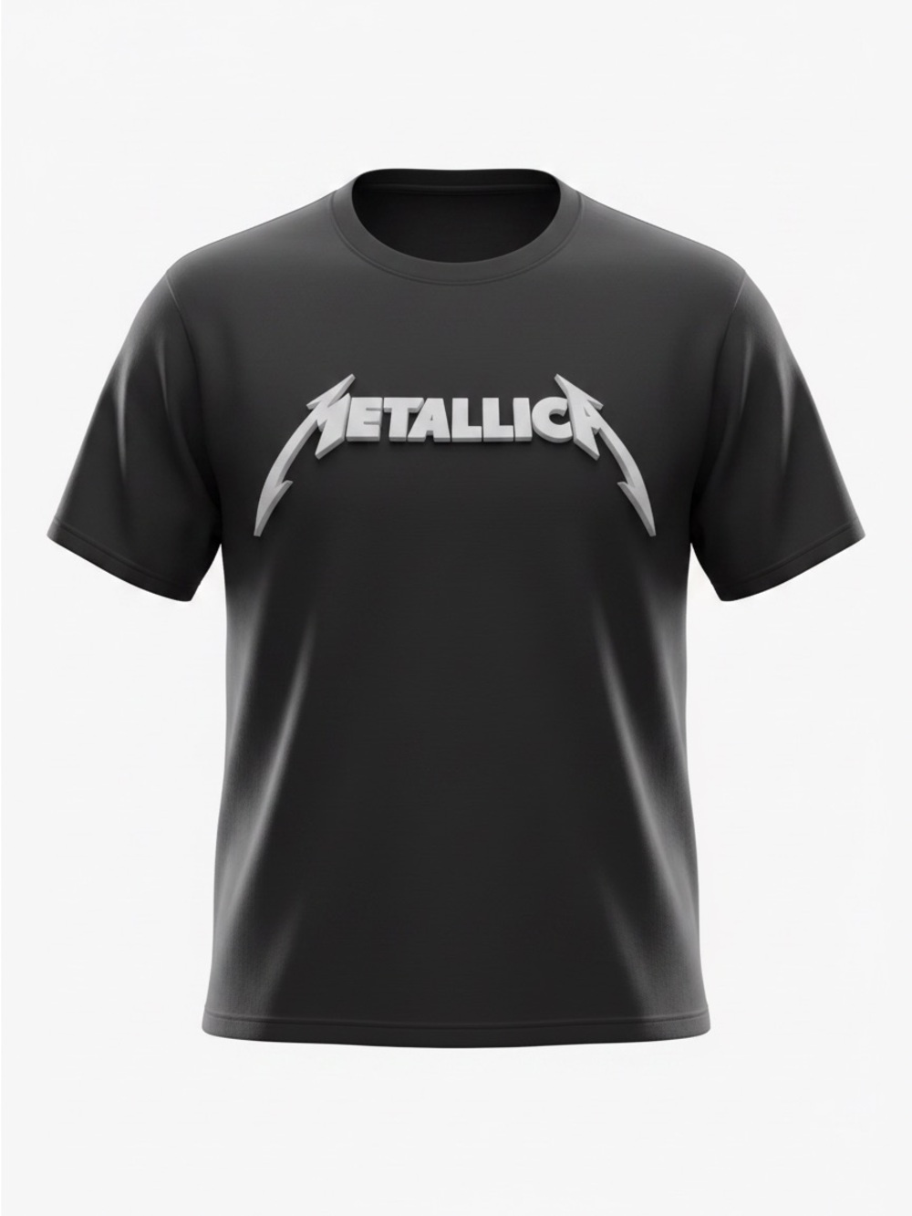 Metallica Men's Short-Sleeve Black Logo Tee